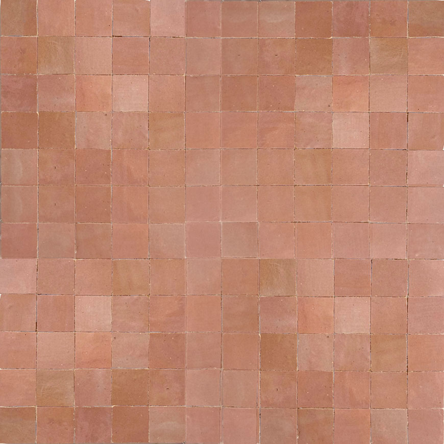 Mosaic House Moroccan tile Rceef 22 Light Pink  solid zellige, mosaic, zellij, field, pattern, glaze 